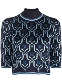 Rabanne Monogram Jacquard Knitted Top at Farfetch